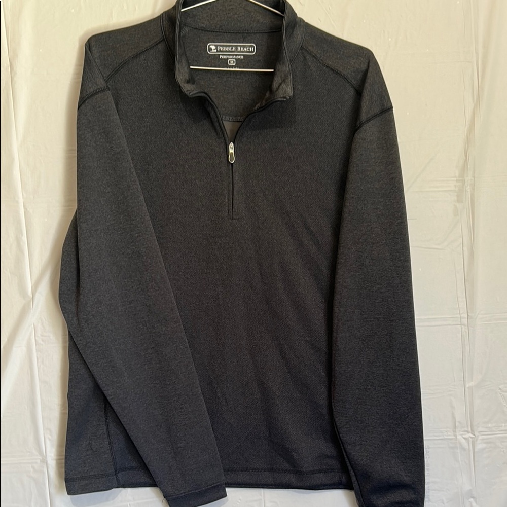 Pebble Beach Charcoal Performance Pullover - image 1
